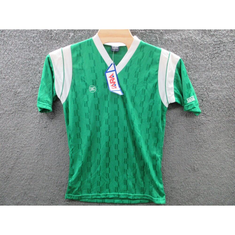 NWT Vintage Y2K XARA Men's Large Polyester Green Soccer Futbol Jersey Shirt